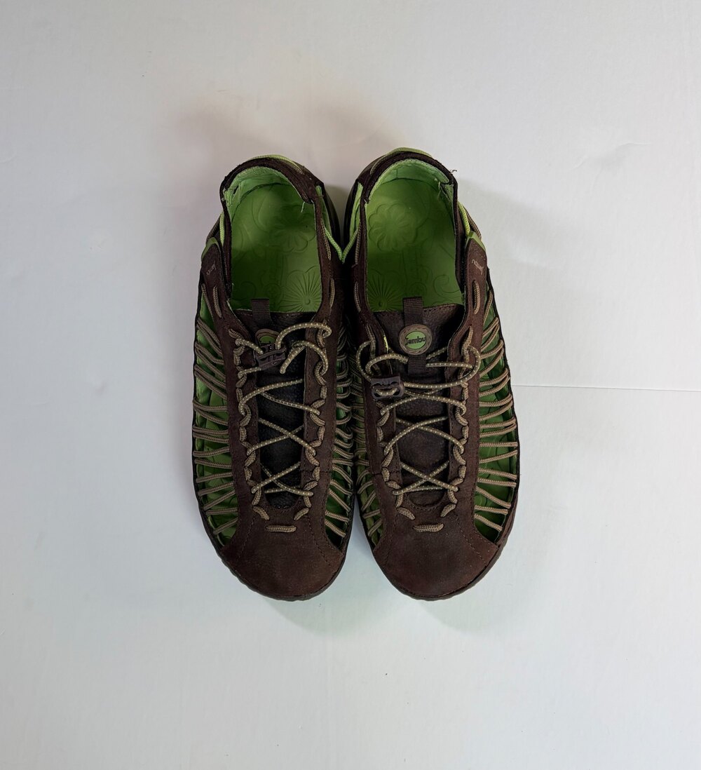 Jambu Water Savvy Hiking Sandals Shoes Brown Green Womens Size 9M